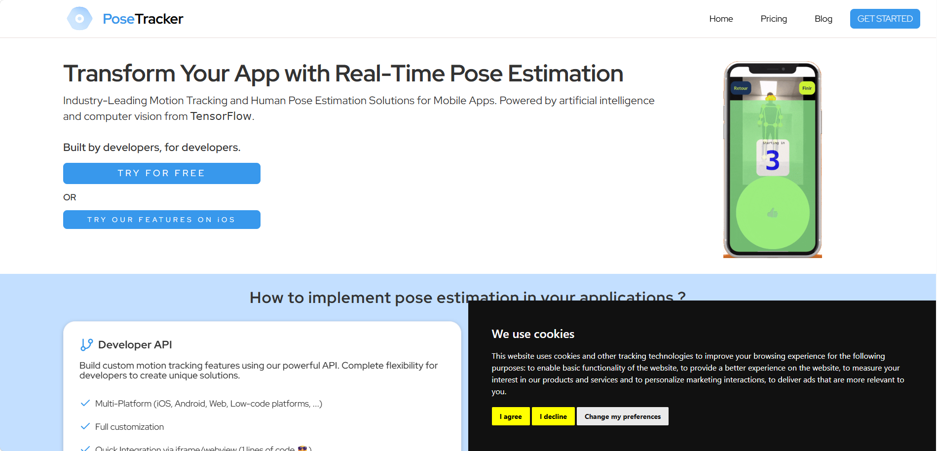 PoseTracker API