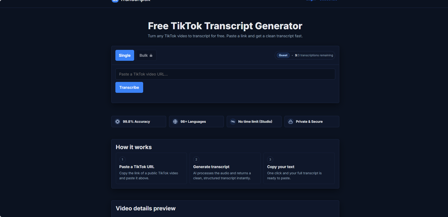 Transcriptik