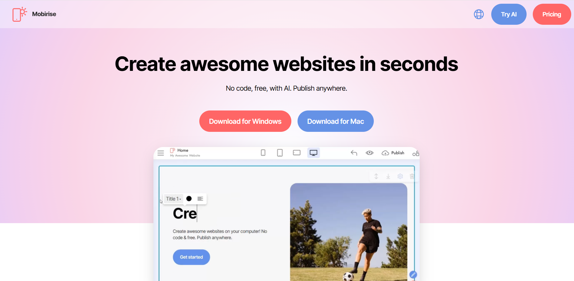 Mobirise AI Website Builder