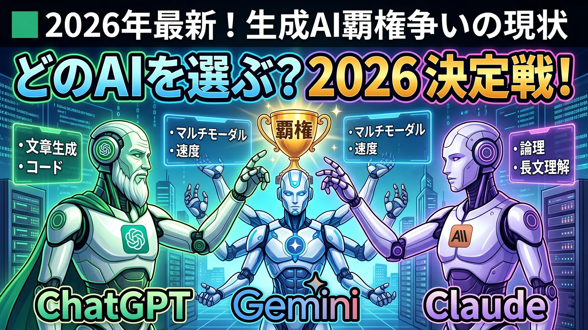 2026年最新の生成AI覇権争い