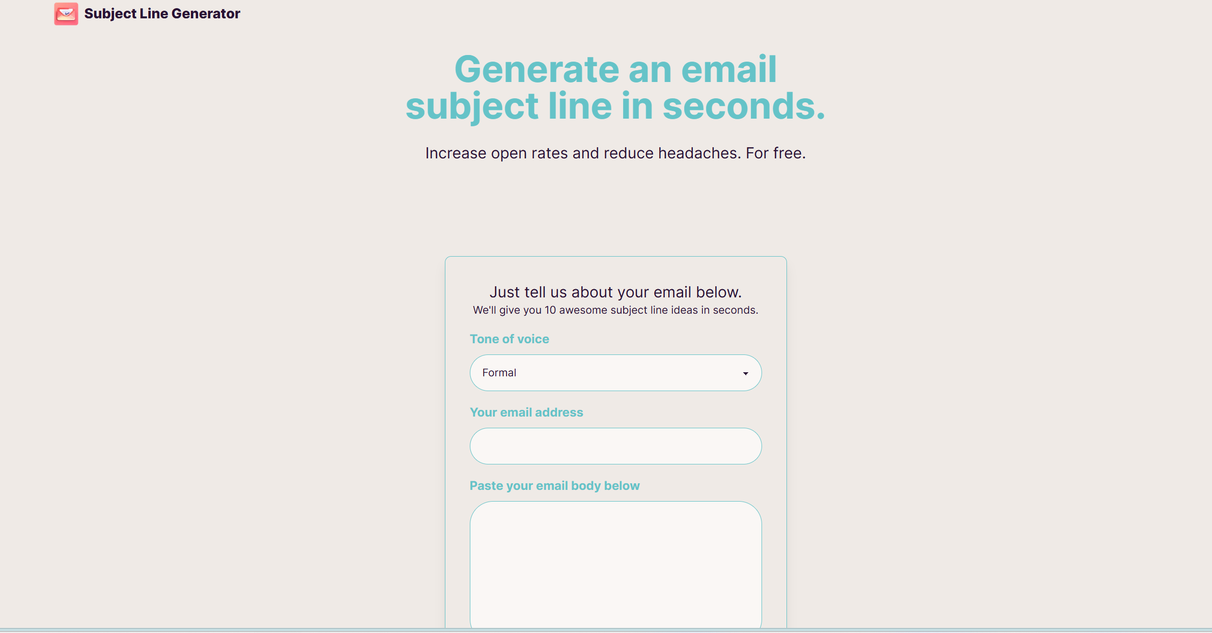 Subject Line Generator
