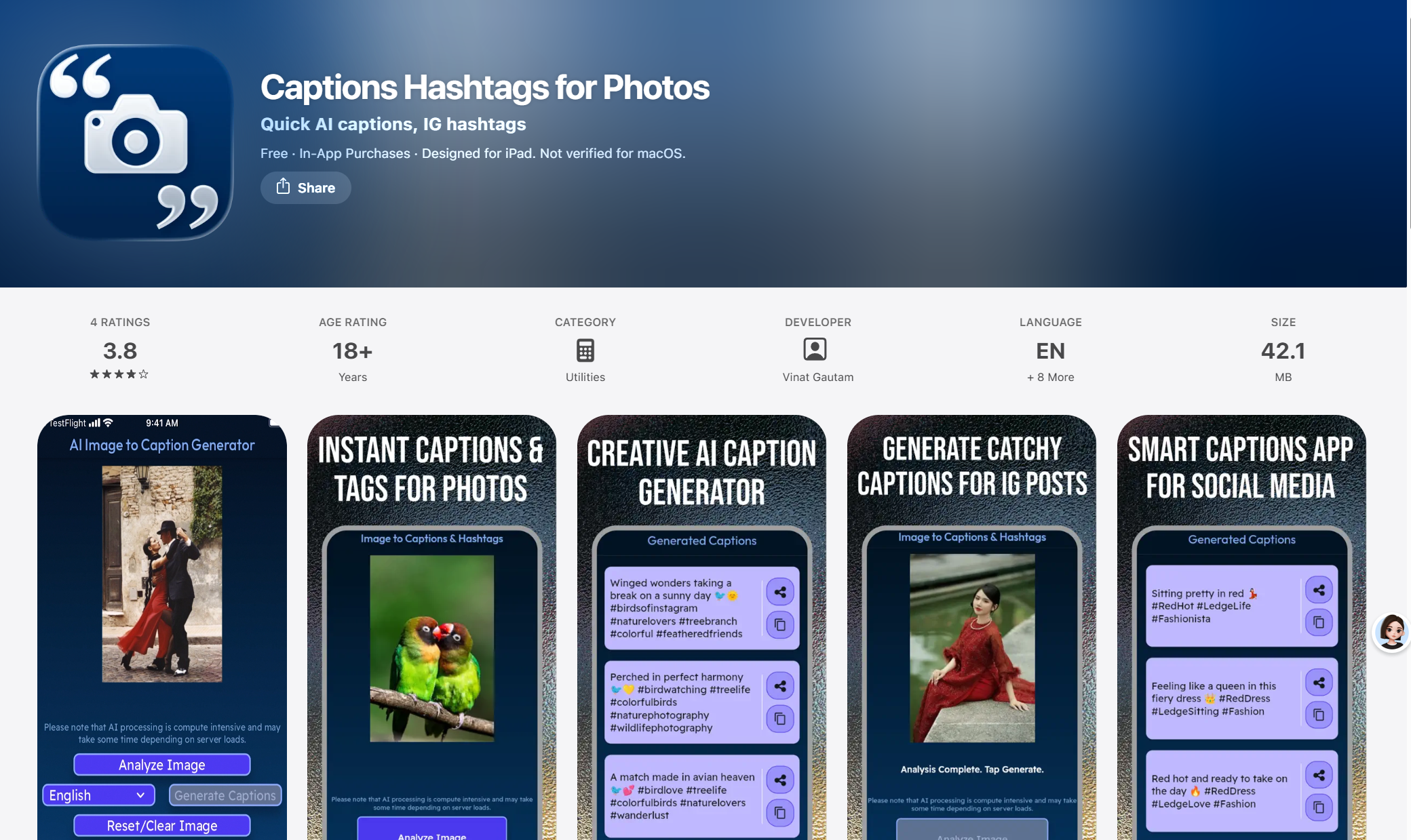 AI Image to Caption Generator