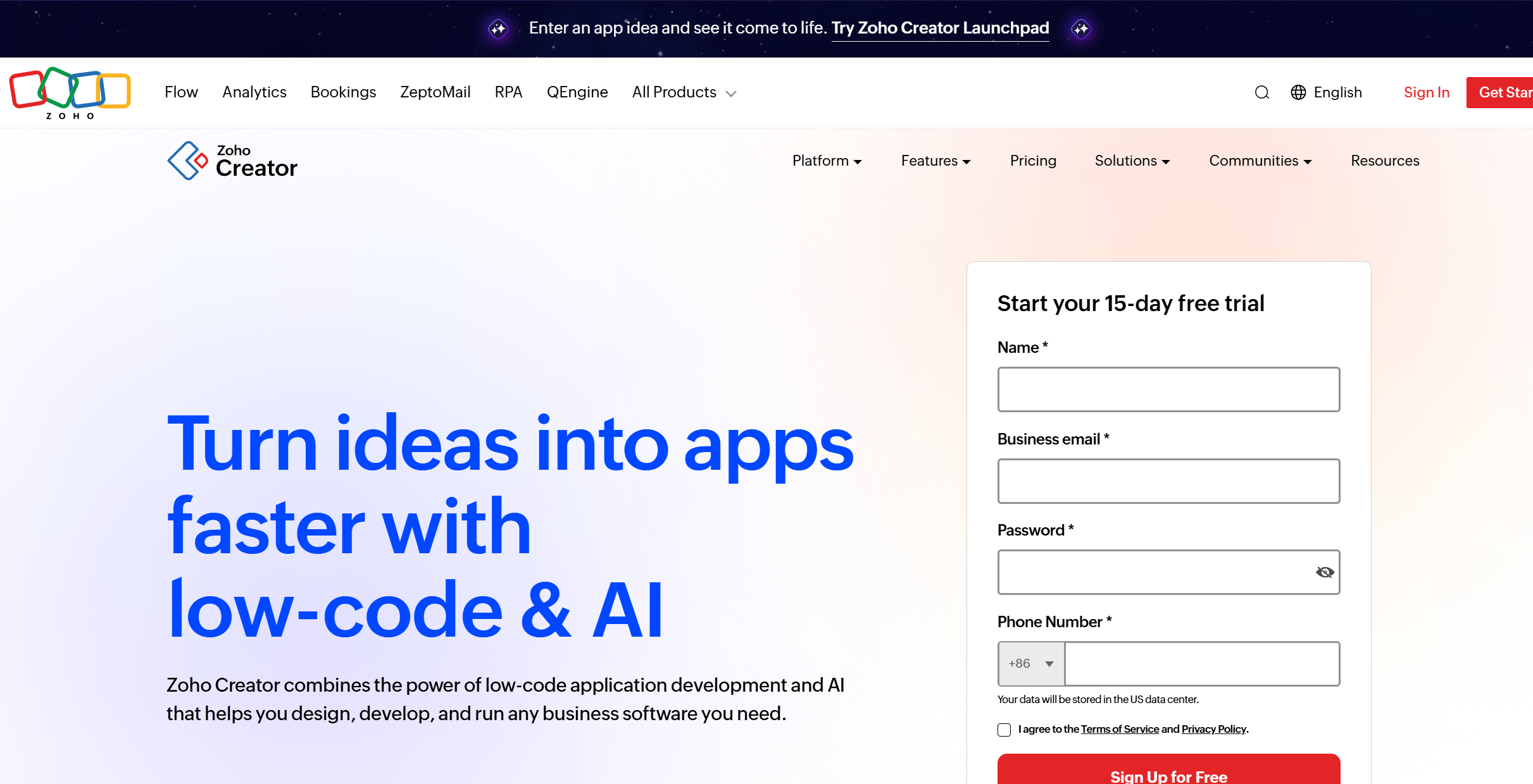 Zoho Creator