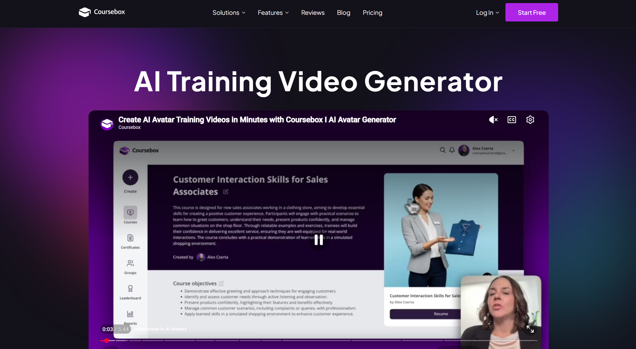 AI Video Course Generator by Coursebox