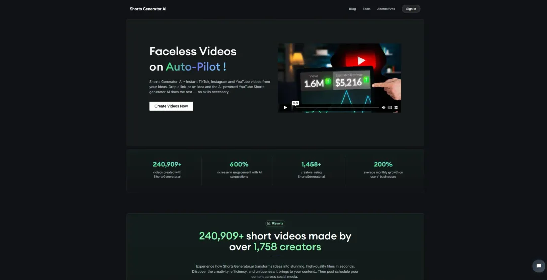 Shorts Generator