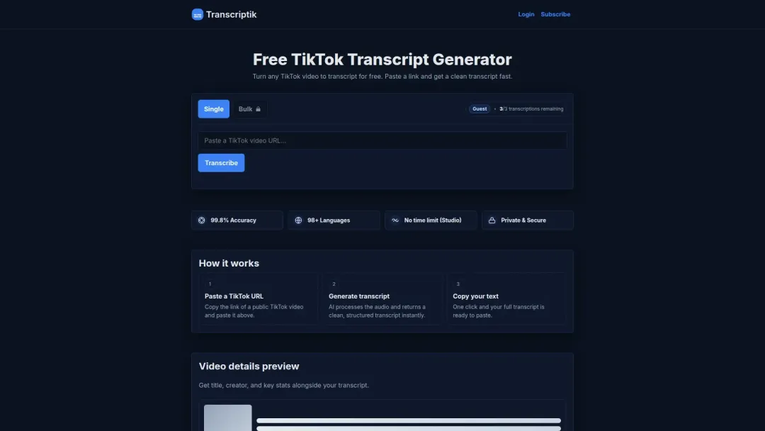 Transcriptik