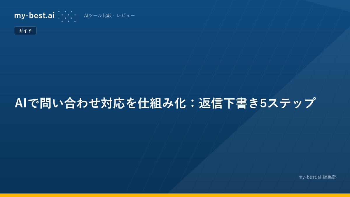 AIで問い合わせ対応を仕組み化：返信下書き5ステップ