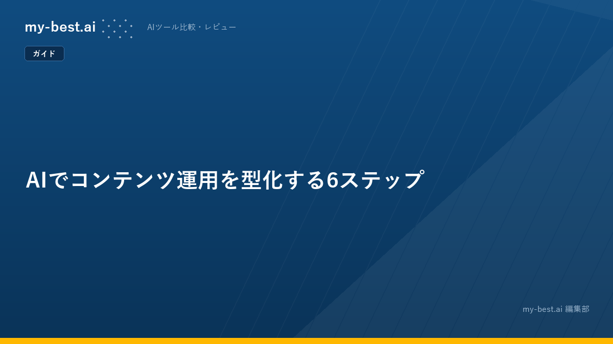 AIでコンテンツ運用を型化する6ステップ